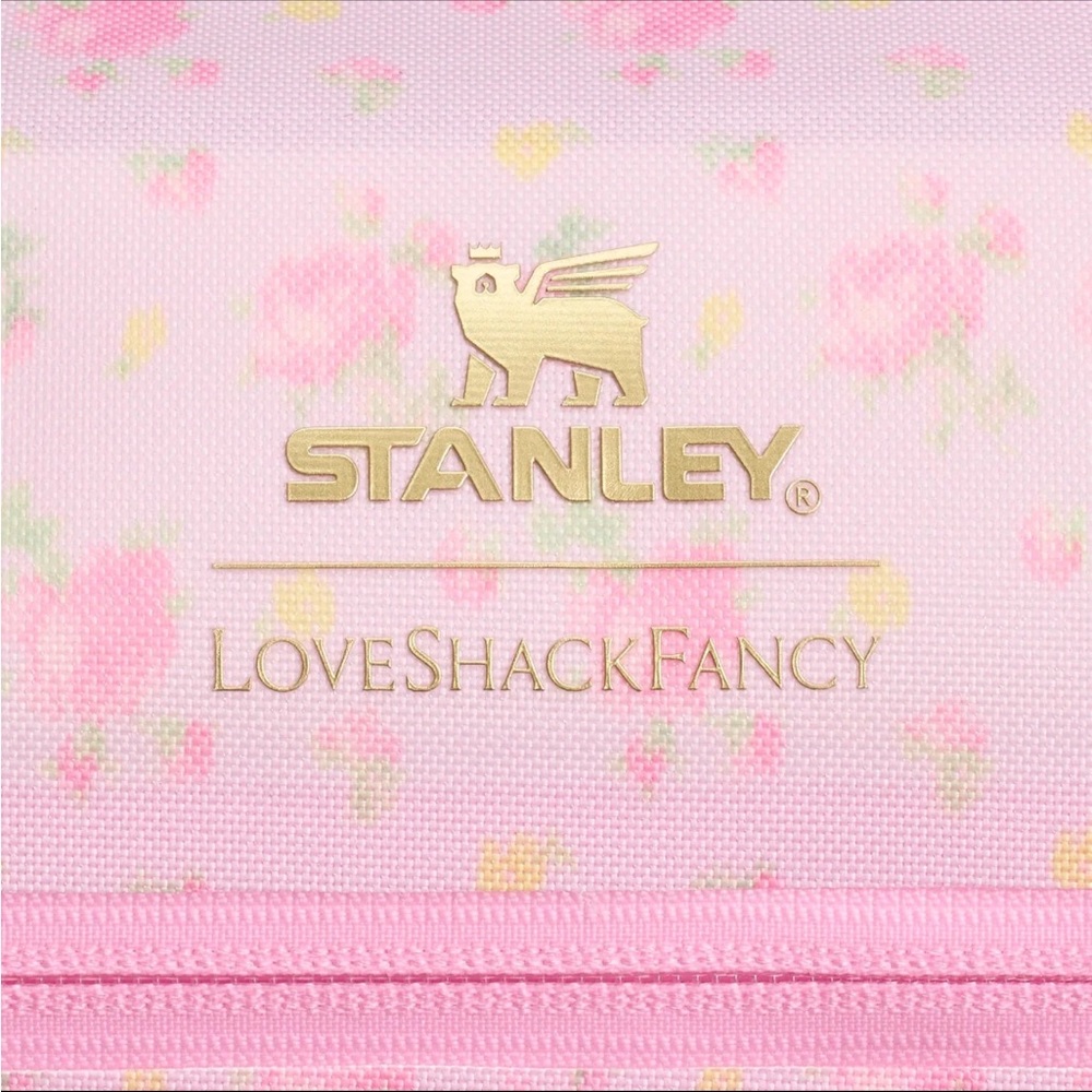 Nwt‎ Stanley X Love Shack Fancy Ibiza Sunset Juliene Mini Cooler Pink No STRAP! - Picture 4 of 16
